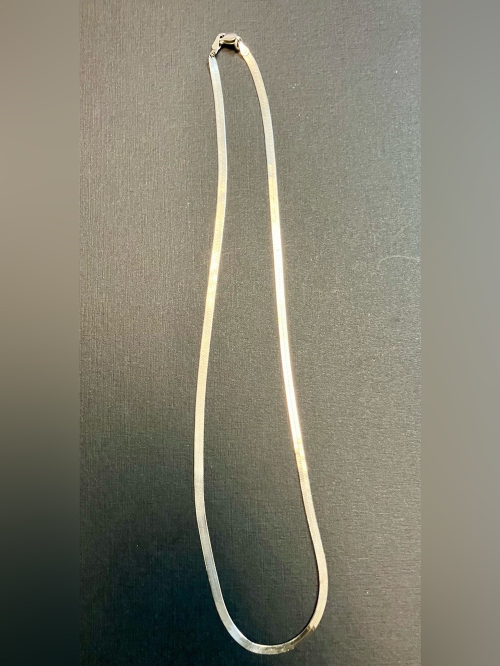 925 Stamped  Silver Flat Chain Necklace for Women